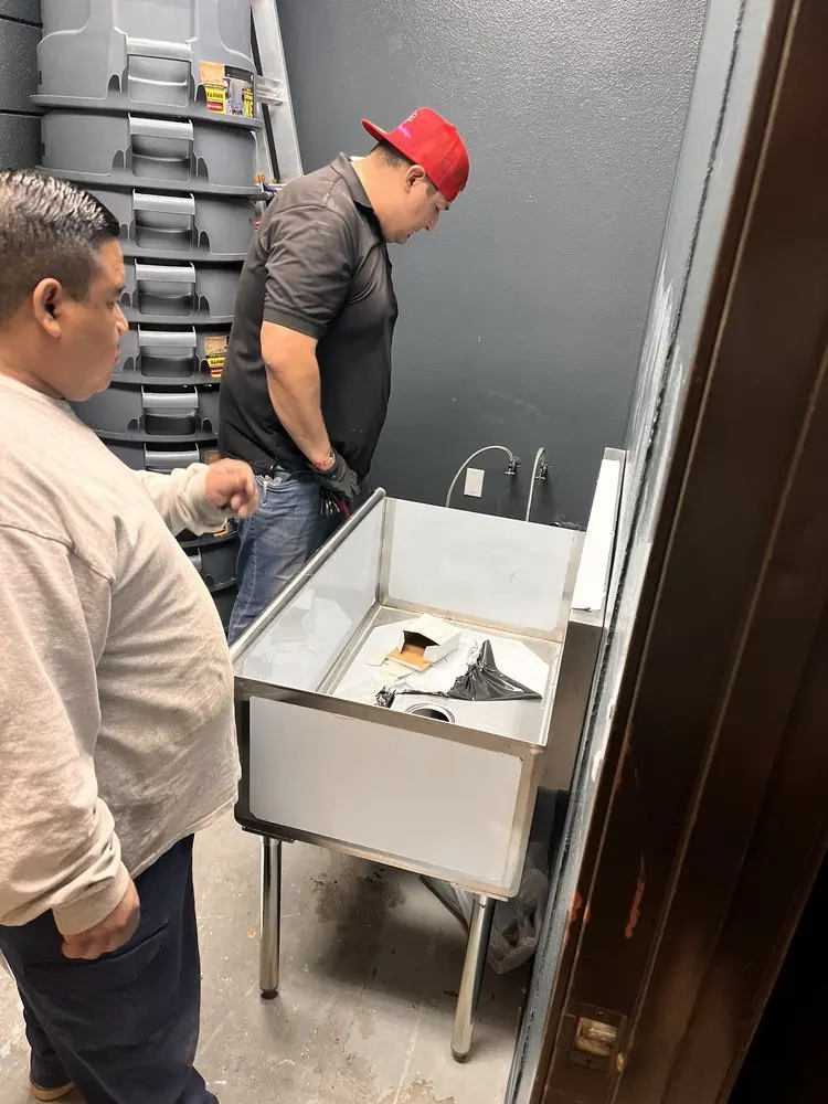 Commercial plumbing and sink installation in Eagle